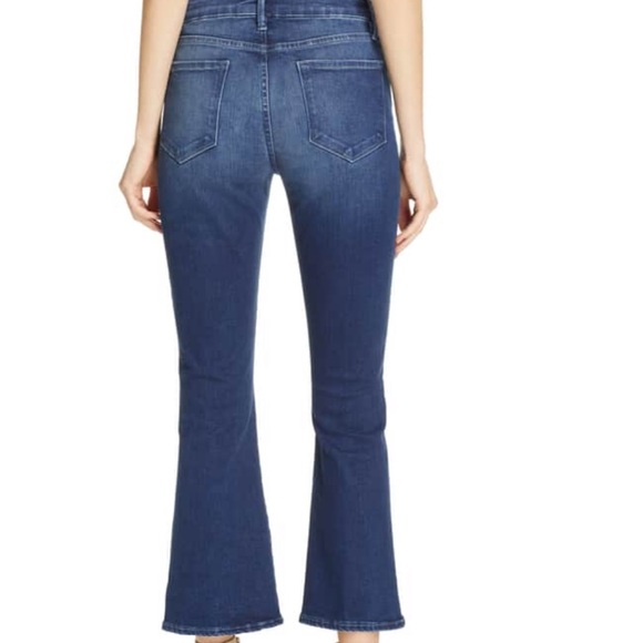 Frame Le Crop Mini Boot Dark Jeans - Picture 2 of 8